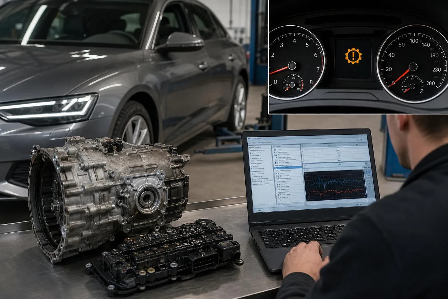 DSG/S-tronic w VAG: szarpanie, drgania i brak historii oleju
