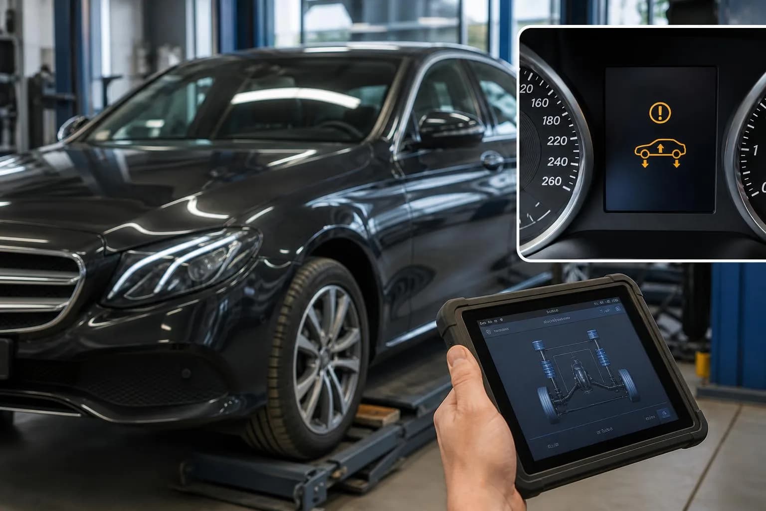 Mercedes AIRMATIC: samochód opada lub stoi nierówno