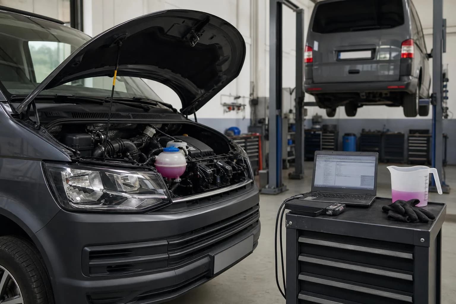 VW Transporter T6: ubywa płynu chłodniczego